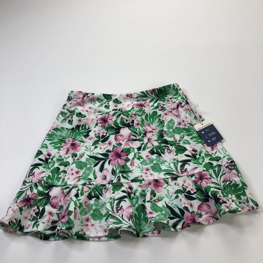 Tommy Bahama Golf NEW XS (Fits 25W) Lined Skirt Skort 5" Shorts Floral Green